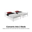 Mainstays Convertible Twin over Twin Metal Bunk Bed in Off White