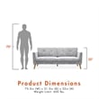 CosmoLiving Gloria Upholstered 3-Seater Sofa in Light Gray Velvet