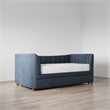 Little Seeds Valentina Twin Upholstered Daybed and Trundle - Navy Blue Velvet