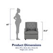 Baby Relax Bennet Transitional Wingback Nursery Rocker Chair in Gray