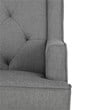 Baby Relax Bennet Transitional Wingback Nursery Rocker Chair in Gray