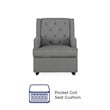 Baby Relax Bennet Transitional Wingback Nursery Rocker Chair in Gray