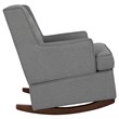 Baby Relax Bennet Transitional Wingback Nursery Rocker Chair in Gray
