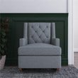 Baby Relax Bennet Transitional Wingback Nursery Rocker Chair in Gray