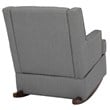 Baby Relax Bennet Transitional Wingback Nursery Rocker Chair in Gray