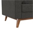 DHP Miriam Pillowback Wood Stretcher Sofa Gray Linen
