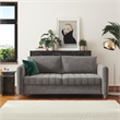 CosmoLiving by Cosmopolitan Coco Channel Tufted Sofa in Light Gray Velvet