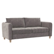 CosmoLiving by Cosmopolitan Coco Channel Tufted Sofa in Light Gray Velvet