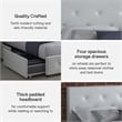 DHP Dean White Faux Leather Upholstered Full Bed with Storage