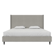 DHP Eveline Upholstered Platform Bed Frame - King in Textured Gray Canvas