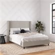 DHP Eveline Upholstered Platform Bed Frame - Queen in Textured Gray Canvas