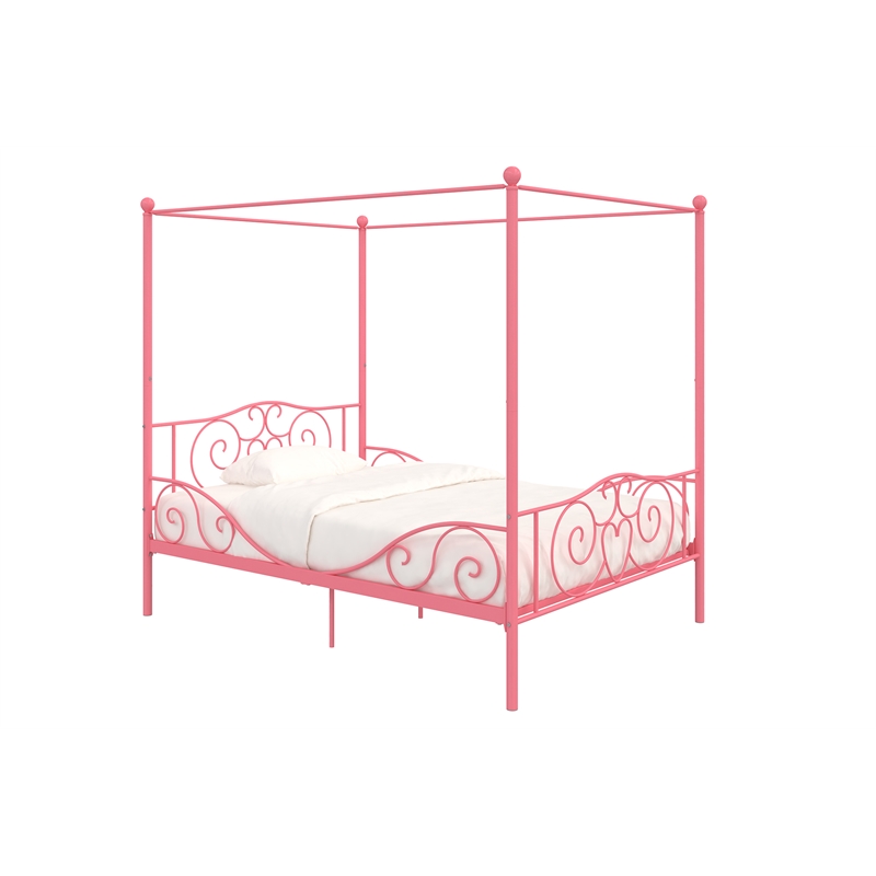 DHP Capri Full Metal Bed in Pink