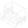 DHP Robin Canopy Bed - Full in Gold