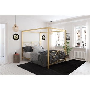 DHP Robin Canopy Bed - Full in Gold