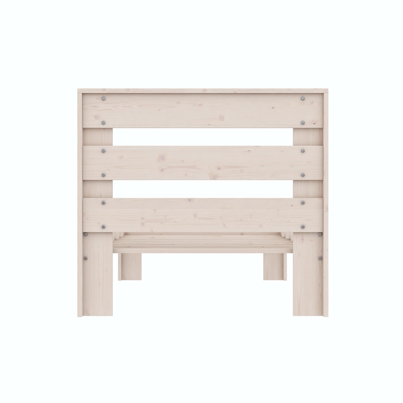 DHP Jaymee Twin Platform Bed Frame in Solid Wood in Sandwashed Gray