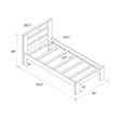 DHP Jaymee L-Shaped Twin/Twin Bunk Bed with Desk in Nutmeg