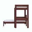 DHP Jaymee L-Shaped Twin/Twin Bunk Bed with Desk in Nutmeg