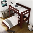 DHP Jaymee L-Shaped Twin/Twin Bunk Bed with Desk in Nutmeg