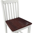 DHP Shiloh 3-Piece Counter Height Dining Set in Rustic Mahogany/White