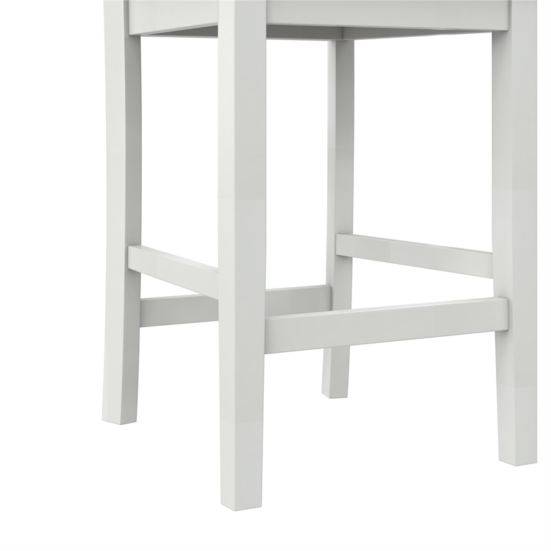 DHP Shiloh 3-Piece Counter Height Dining Set in Rustic Mahogany/White