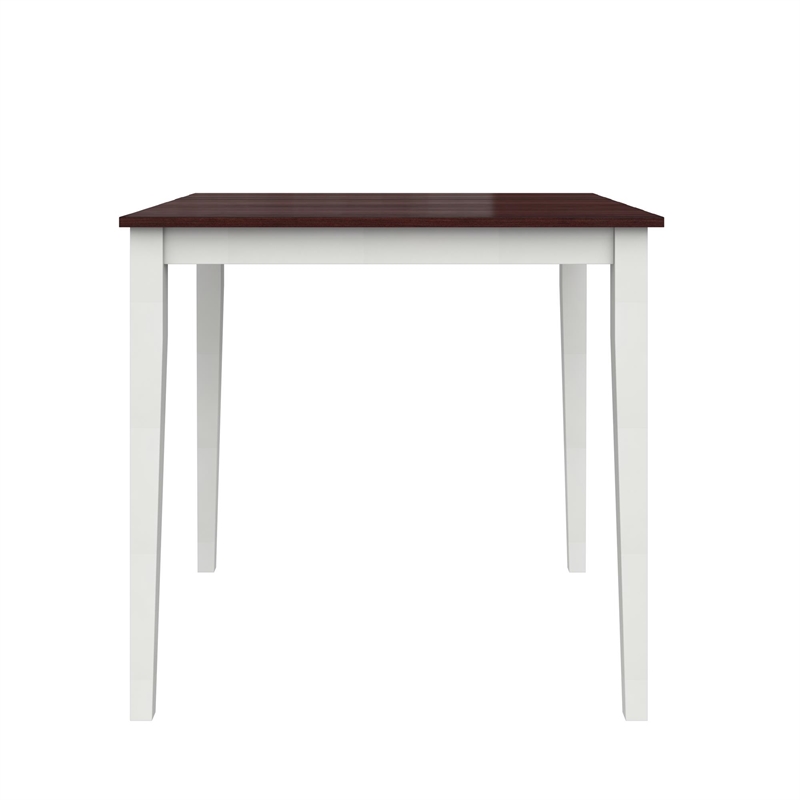 DHP Shiloh 3-Piece Counter Height Dining Set in Rustic Mahogany/White