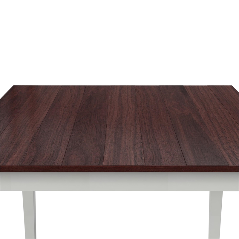 DHP Shiloh 3-Piece Counter Height Dining Set in Rustic Mahogany/White