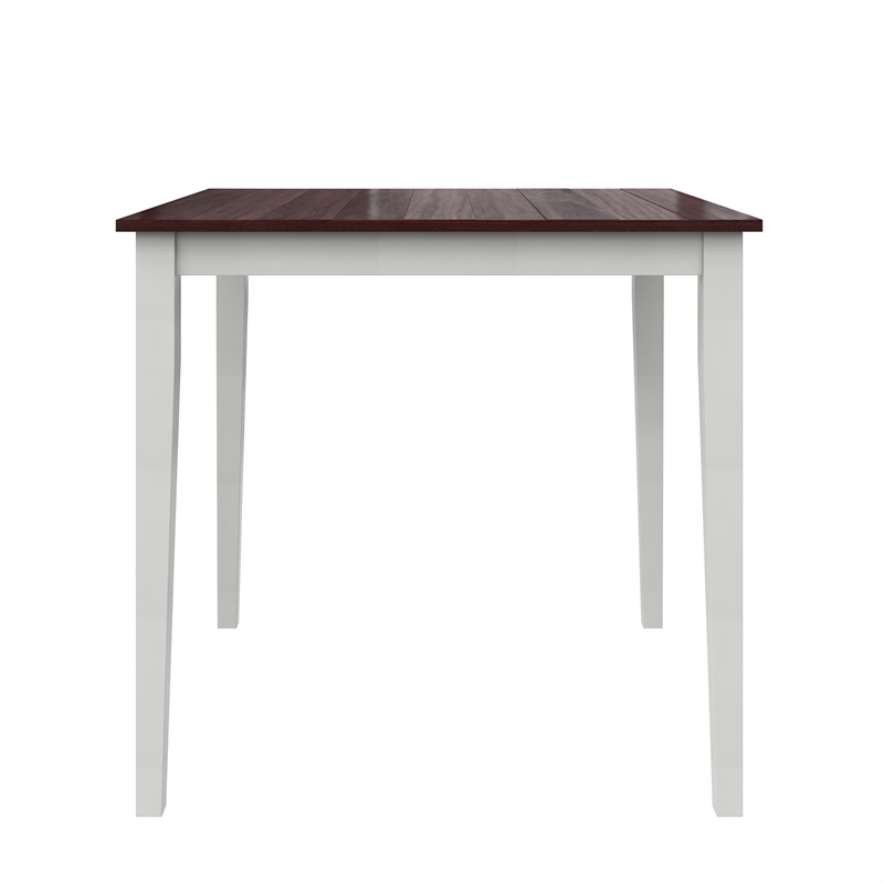 DHP Shiloh 3-Piece Counter Height Dining Set in Rustic Mahogany/White