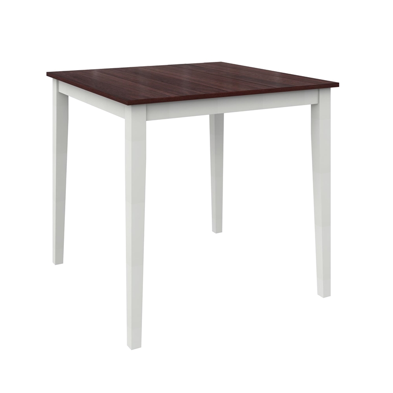 DHP Shiloh 3-Piece Counter Height Dining Set in Rustic Mahogany/White