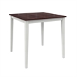 DHP Shiloh 3-Piece Counter Height Dining Set in Rustic Mahogany/White