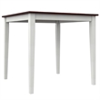 DHP Shiloh 3-Piece Counter Height Dining Set in Rustic Mahogany/White