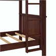 DHP Bailen Twin-over-Twin Convertible Solid Wood Bunk Bed in Nutmeg