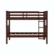 DHP Bailen Twin-over-Twin Convertible Solid Wood Bunk Bed in Nutmeg