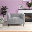 CosmoLiving Blair Upholstered Accent Chair and a Half in Light Gray Velvet