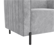 CosmoLiving Blair Upholstered Accent Chair and a Half in Light Gray Velvet