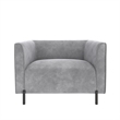 CosmoLiving Blair Upholstered Accent Chair and a Half in Light Gray Velvet