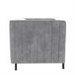 CosmoLiving Blair Upholstered Accent Chair and a Half in Light Gray Velvet