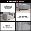 CosmoLiving Blair Upholstered Accent Chair and a Half in Light Gray Velvet