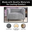 CosmoLiving Blair Upholstered Accent Chair and a Half in Light Gray Velvet