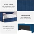 DHP Arliss Modern Glam Tuxedo Daybed with Storage - Twin in Blue Velvet