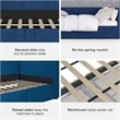 DHP Arliss Modern Glam Tuxedo Daybed with Storage - Twin in Blue Velvet