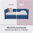DHP Arliss Modern Glam Tuxedo Daybed with Storage - Twin in Blue Velvet