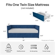 DHP Arliss Modern Glam Tuxedo Daybed with Storage - Twin in Blue Velvet