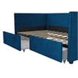 DHP Arliss Modern Glam Tuxedo Daybed with Storage - Twin in Blue Velvet
