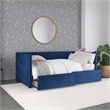 DHP Arliss Modern Glam Tuxedo Daybed with Storage - Twin in Blue Velvet