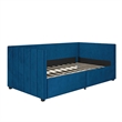 DHP Arliss Modern Glam Tuxedo Daybed with Storage - Twin in Blue Velvet