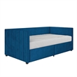 DHP Arliss Modern Glam Tuxedo Daybed with Storage - Twin in Blue Velvet