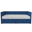 DHP Arliss Modern Glam Tuxedo Daybed with Storage - Twin in Blue Velvet