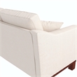 DHP Brooklyn Upholstered Wood Base Sofa w/2 Throw Cushions in Textured Beige