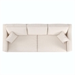 DHP Brooklyn Upholstered Wood Base Sofa w/2 Throw Cushions in Textured Beige