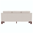 DHP Brooklyn Upholstered Wood Base Sofa w/2 Throw Cushions in Textured Beige